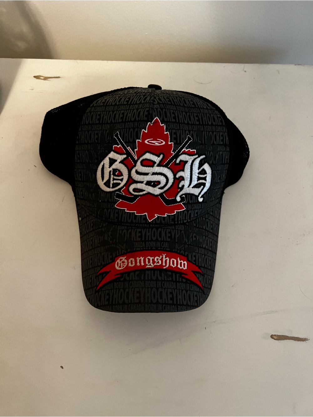 Black & Red OSGH Logo Hockey Cap